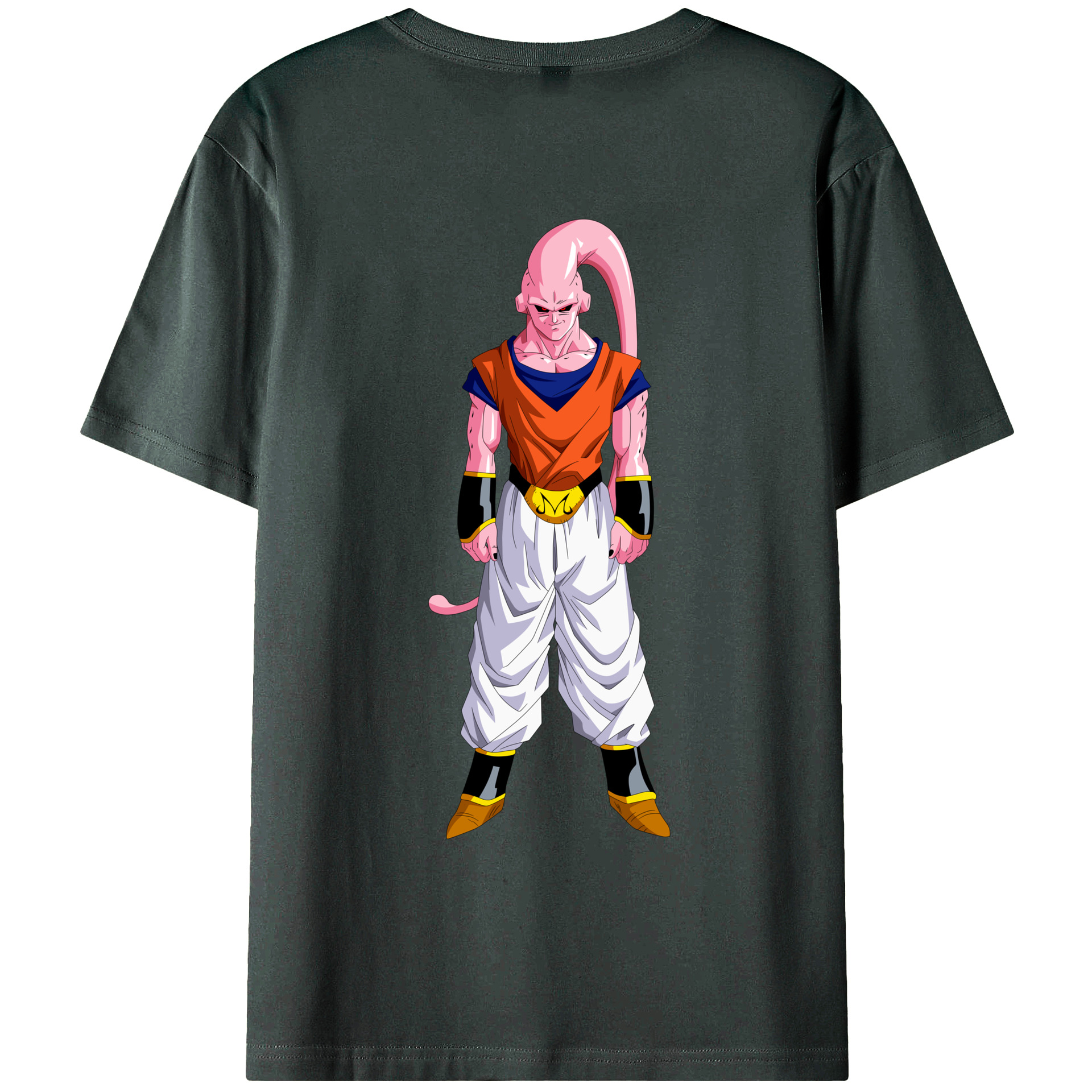（画像用） ドラゴンボール 魔人ブウ DRAGON BALL Majin Buu 綿100％ メンズ半袖Tシャツ（バックプリント） 通気性